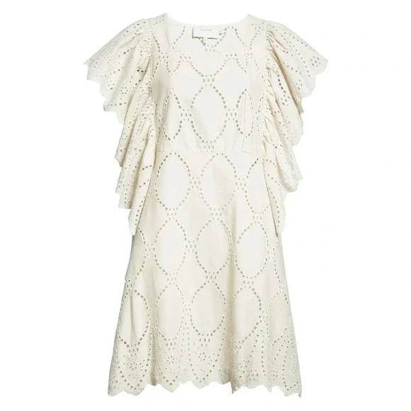 NWT Munthe Hico Mini Dress - Broderie Anglaise Eyelet Organic Cotton - Picture 2 of 9